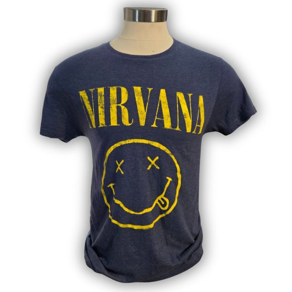 Nirvana Men's Medium Never Mind Smiley Face Tee Shirt